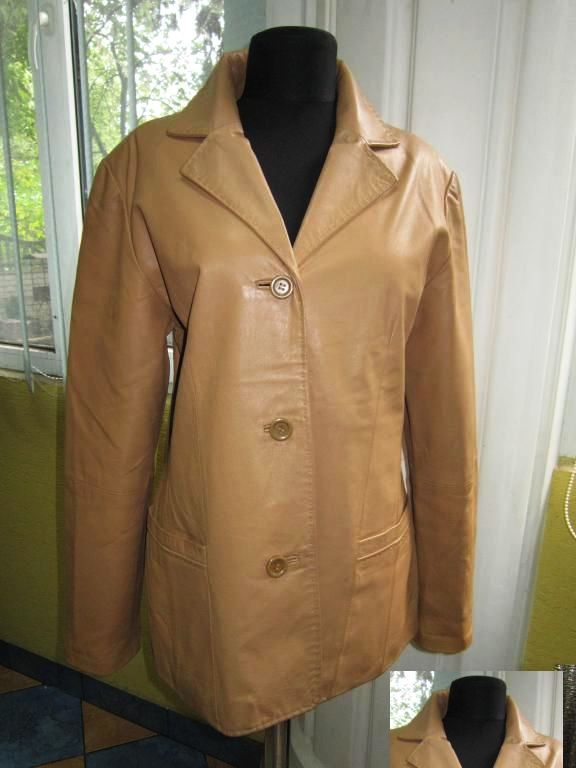 Фото 2. Оригинальная женская кожаная куртка-пиджак. Лот 245