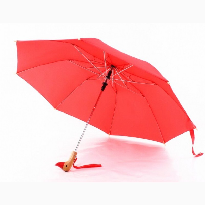 Зонт с деревянной ручкой голова утки, Зонты антишторм