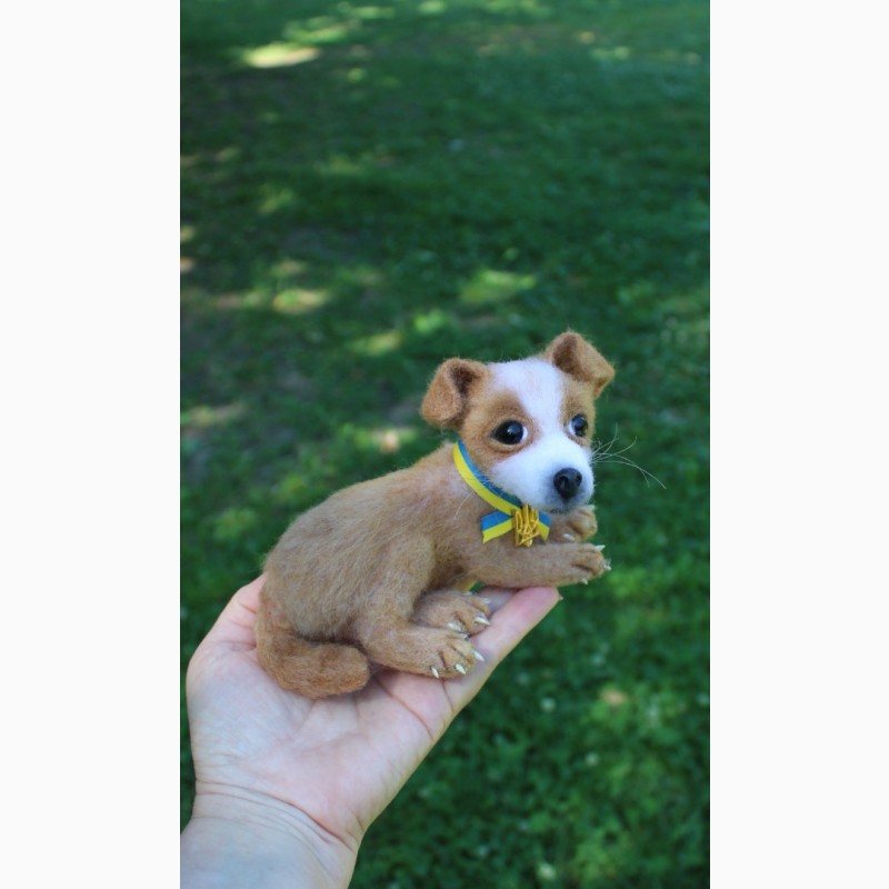 Фото 5. Пес Патрон іграшка валяна з шерсті інтерєрна собачка хендмєйд песик