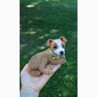 Пес Патрон іграшка валяна з шерсті інтерєрна собачка хендмєйд песик
