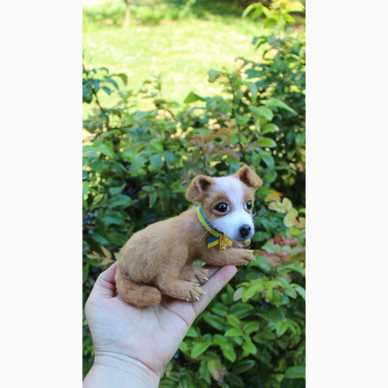 Фото 6. Пес Патрон іграшка валяна з шерсті інтерєрна собачка хендмєйд песик