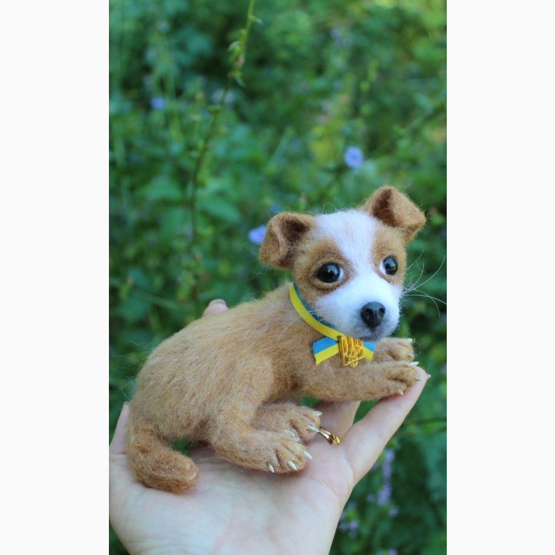 Фото 7. Пес Патрон іграшка валяна з шерсті інтерєрна собачка хендмєйд песик