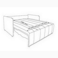 Диван Бриг система трансформации аккордеон