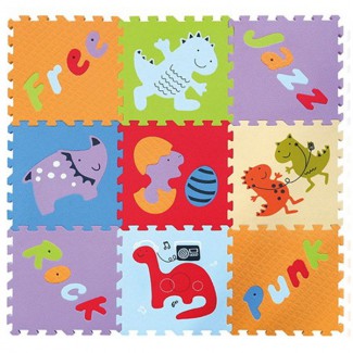 Детский игровой коврик - пазл Развлечения динозавров GB-M1602 Baby Great