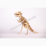 Динозавр Тиранозавр 3д пазлы-конструктор из дерева на пластинах лазерная резка