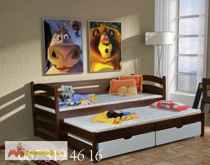 Фото 2. Кровать детская с дополнительным спальным местом и Ящиками