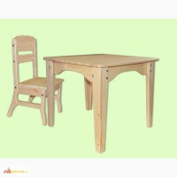Комплект мебели детский - столик + стульчик из сосны