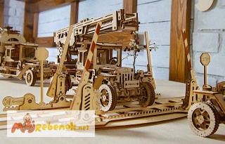 Фото 5. Механический-Деревянный 3D Конструктор - Рельсы с переездом