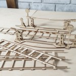 Механический-Деревянный 3D Конструктор - Рельсы с переездом