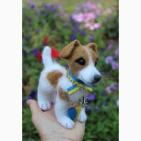 Пес Патрон іграшка хендмєйд валяна з вовни ручної роботи інтерєрна собака