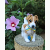 Пес Патрон іграшка хендмєйд валяна з вовни ручної роботи інтерєрна собака