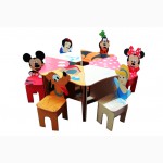 Яркие наборы детской мебели (стульчики, столики)