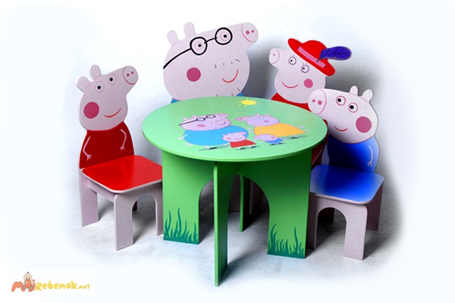 Фото 7. Яркие наборы детской мебели (стульчики, столики)