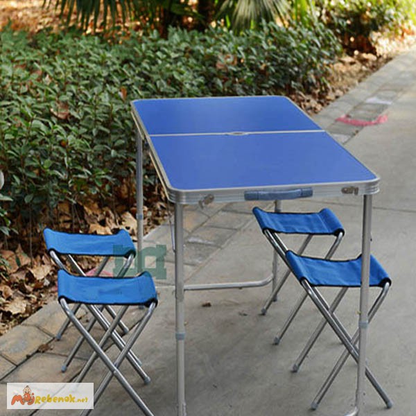 Фото 6. Раскладная мебель для пикника, отдыха WELFULL-FTS1-4, складной стол+ 4 стула
