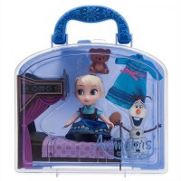 Игровой набор мини кукла Эльза в чемоданчике с игрушками