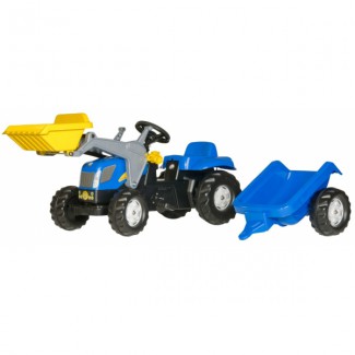 Трактор педальный с прицепом и ковшом Rolly Toys Kid 23929