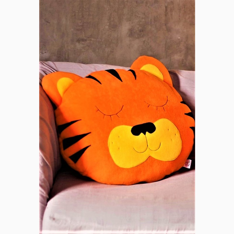 Фото 3. Плед и подушка набор для детей, подарочный набор для детей с оранжевым тигром