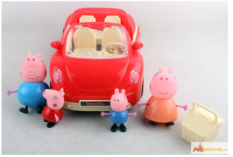 Фото 2. Машинка Свинки Пеппы с коринкой для пикника