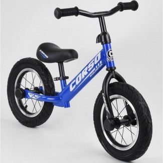 Беговел Corso 55408, 12 синий, Детские велосипеды