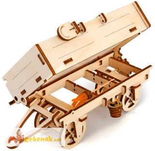Механический-Деревянный 3D Конструктор - Прицеп к трактору