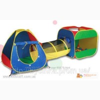 Игровая палатка для детей «Домики соединенные туннелем».