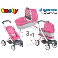 Детская коляска для кукол 3в1 Smoby Maxi Cosi Quinny