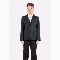Школьный костюм для мальчика темно - серого цвета
