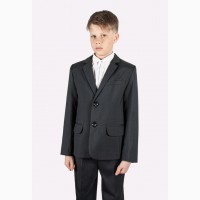 Школьный костюм для мальчика темно - серого цвета