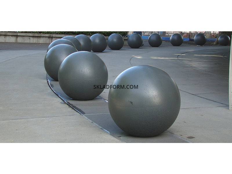 Купить форму шар. Форма для бетона шар. Форма для бетонного шара. Шары из бетона. Бетонные шары для парковки.