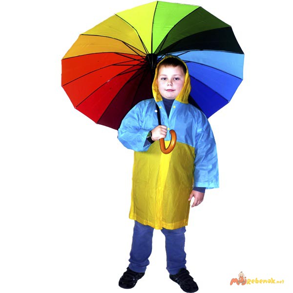Фото 3. Детские виниловые дождевики с картинками и местом под рюкзак