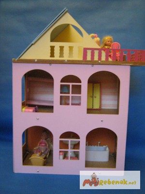 Фото 4. Разборной розовый кукольный домик для куколок до 18 см