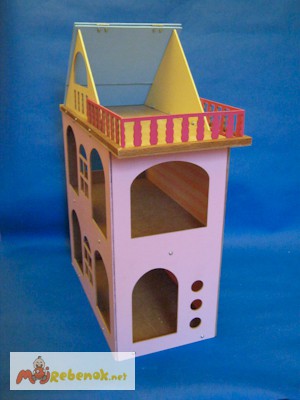 Фото 6. Разборной розовый кукольный домик для куколок до 18 см