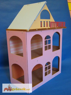Фото 7. Разборной розовый кукольный домик для куколок до 18 см