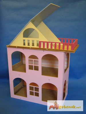 Фото 8. Разборной розовый кукольный домик для куколок до 18 см
