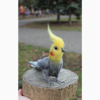 Попугай корелла игрушка хендмэйд подарок сувенир интерьерная папуга